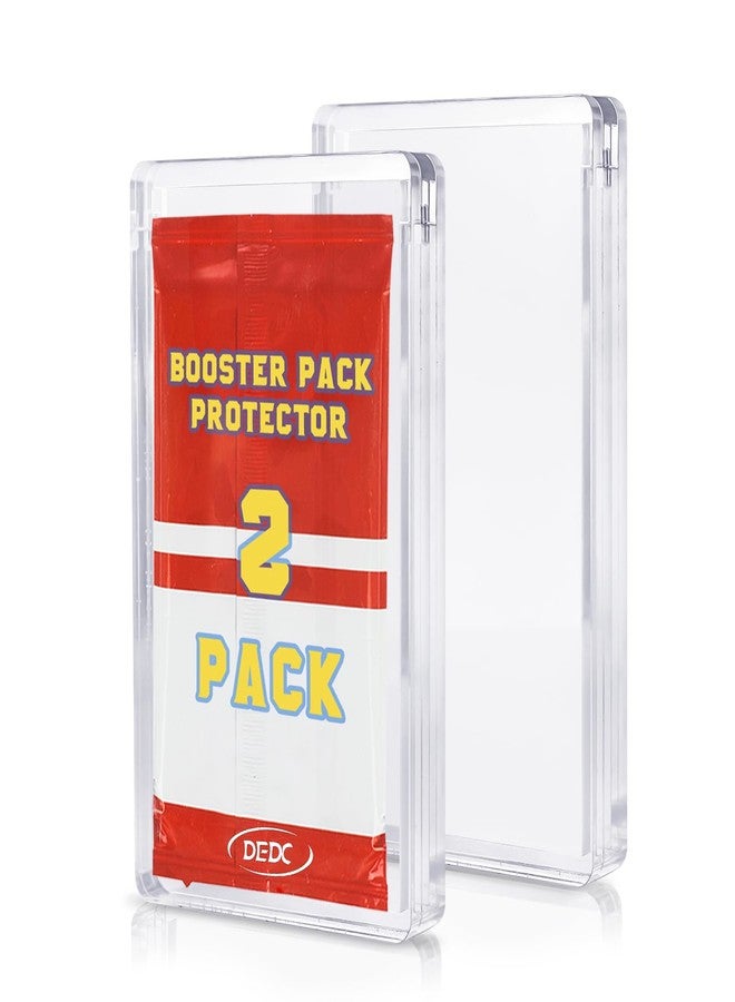 DEDC 2 PCS Booster Pack Protector Display Magnetic Card Holder Case Bundle Thick Acrylic for Collectors Shelf Display UV Protect Your Collectible(2) - Image 1